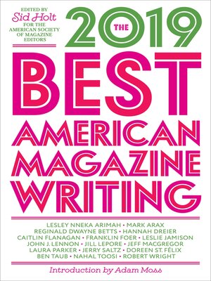 cover image of The Best American Magazine Writing 2019